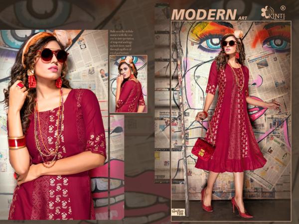 kinti Spectrum-Rayon-Fancy-Kurti